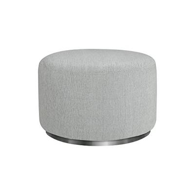 Babyletto Tuba Swivel Gliding Ottoman, Winter Grey Weave