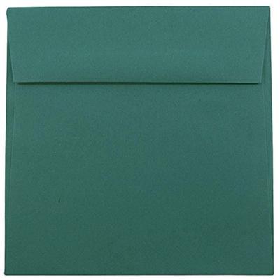 JAM PAPER 8 1/2 x 8 1/2 Square Premium Invitation Envelopes - Teal Green - 25/Pack